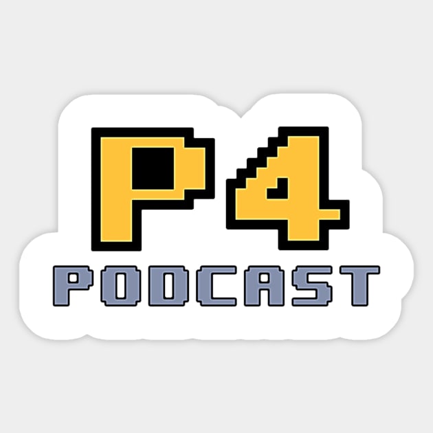 P4 Logo Shirt (no white border) Sticker by p4podcast